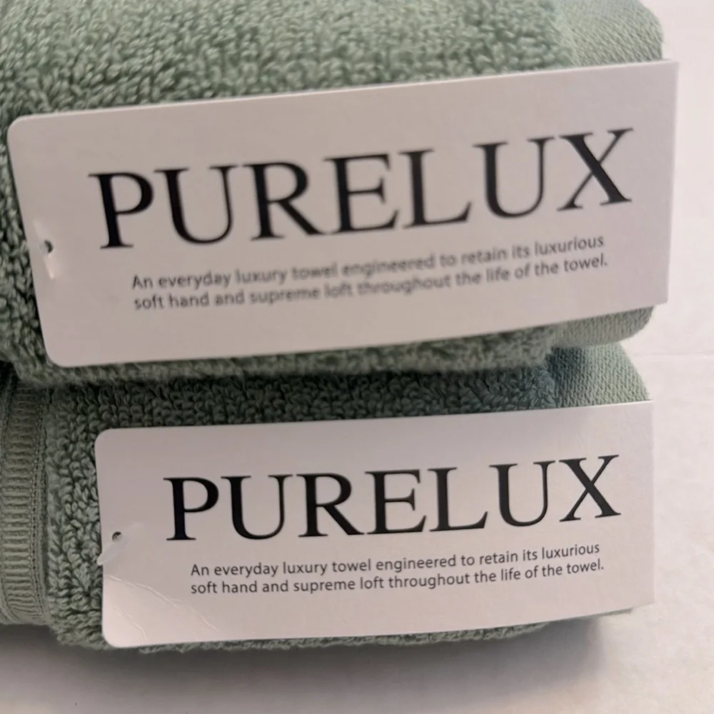 💥8pc PURELUX Luxury Bath Towel Set - Loft By Loftex - Rayon From Bamboo - Olive